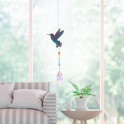 2x Crystal Wind Chimes Diamond Prisms Hanging Light Catcher Home Room Decor