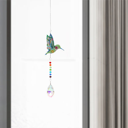 2x Crystal Wind Chimes Diamond Prisms Hanging Light Catcher Home Room Decor