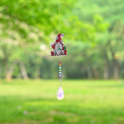 2x Crystal Wind Chimes Diamond Prisms Hanging Light Catcher Home Room Decor