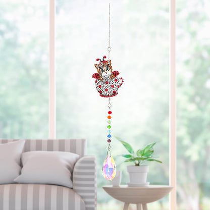 2x Crystal Wind Chimes Diamond Prisms Hanging Light Catcher Home Room Decor