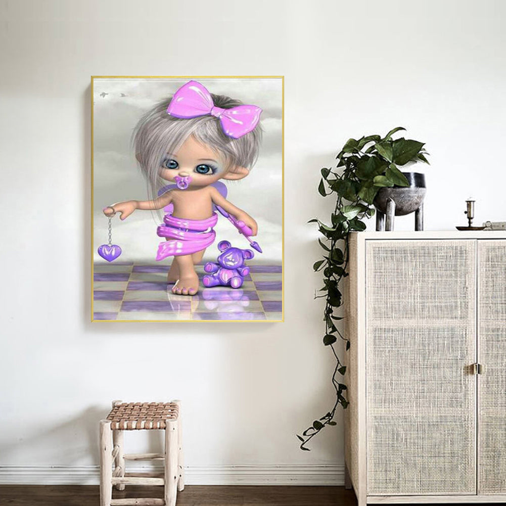 Big Eyes Girl - Full Round Drill Diamond Painting 50*60CM