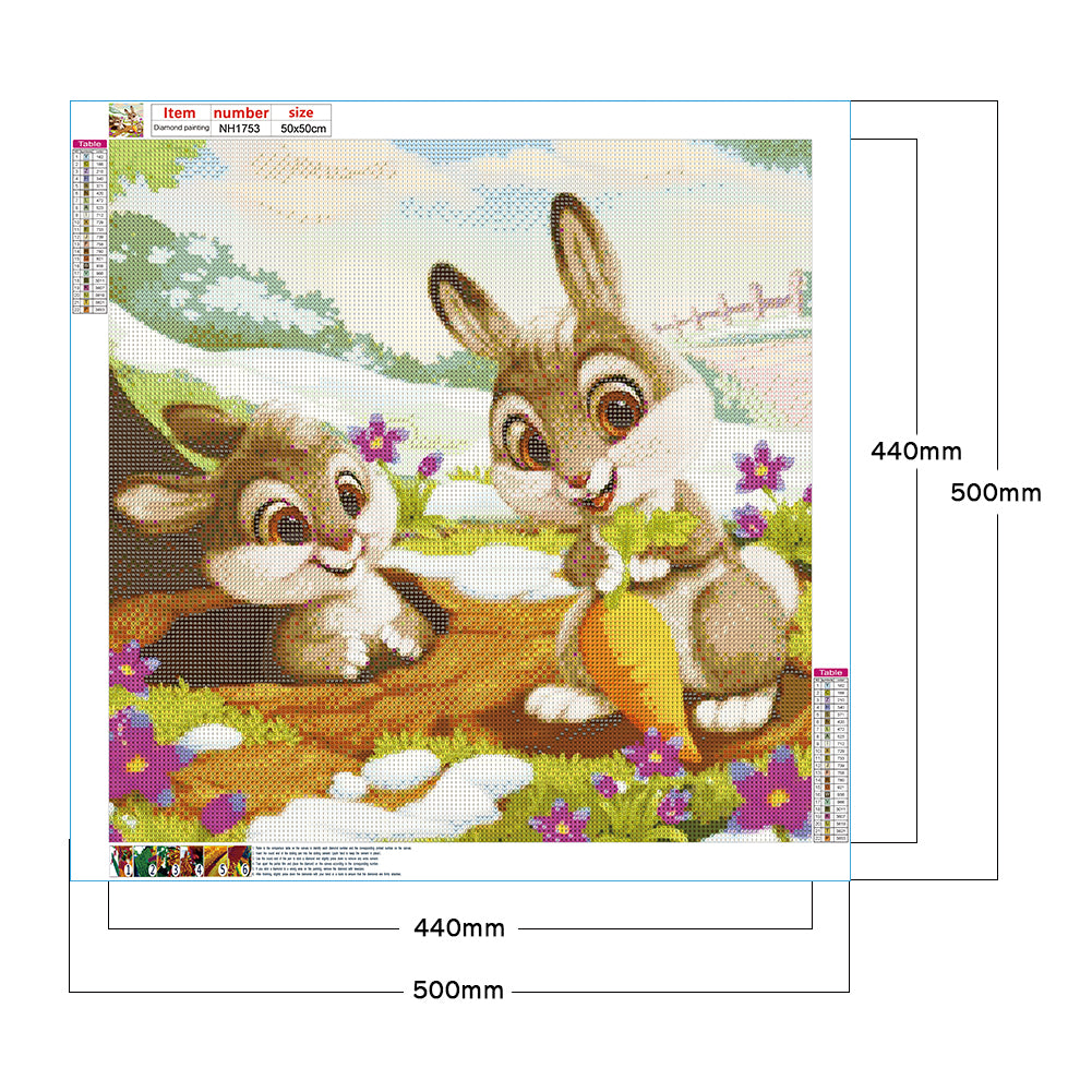 Bunny - Full Round Drill Diamond Painting 50*50CM