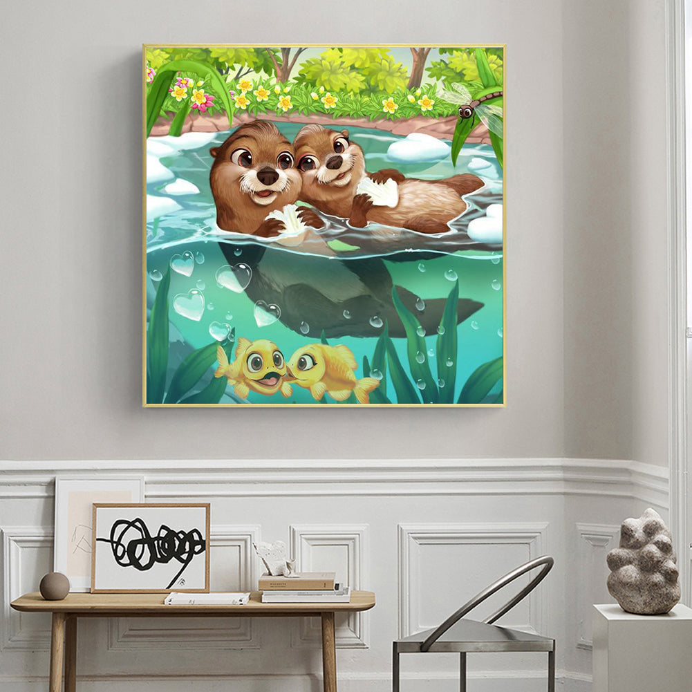 Otter - Full Round Drill Diamond Painting 50*50CM