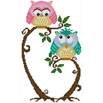 Two Owls Cross Stitch Animal Collection Kit - 11CT Counted Cross Stitch 25*42CM