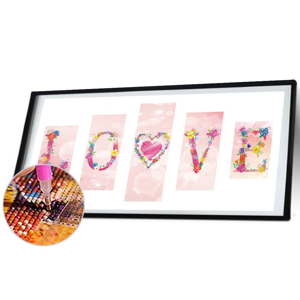Love - Full Round Drill Diamond Painting 103*45CM