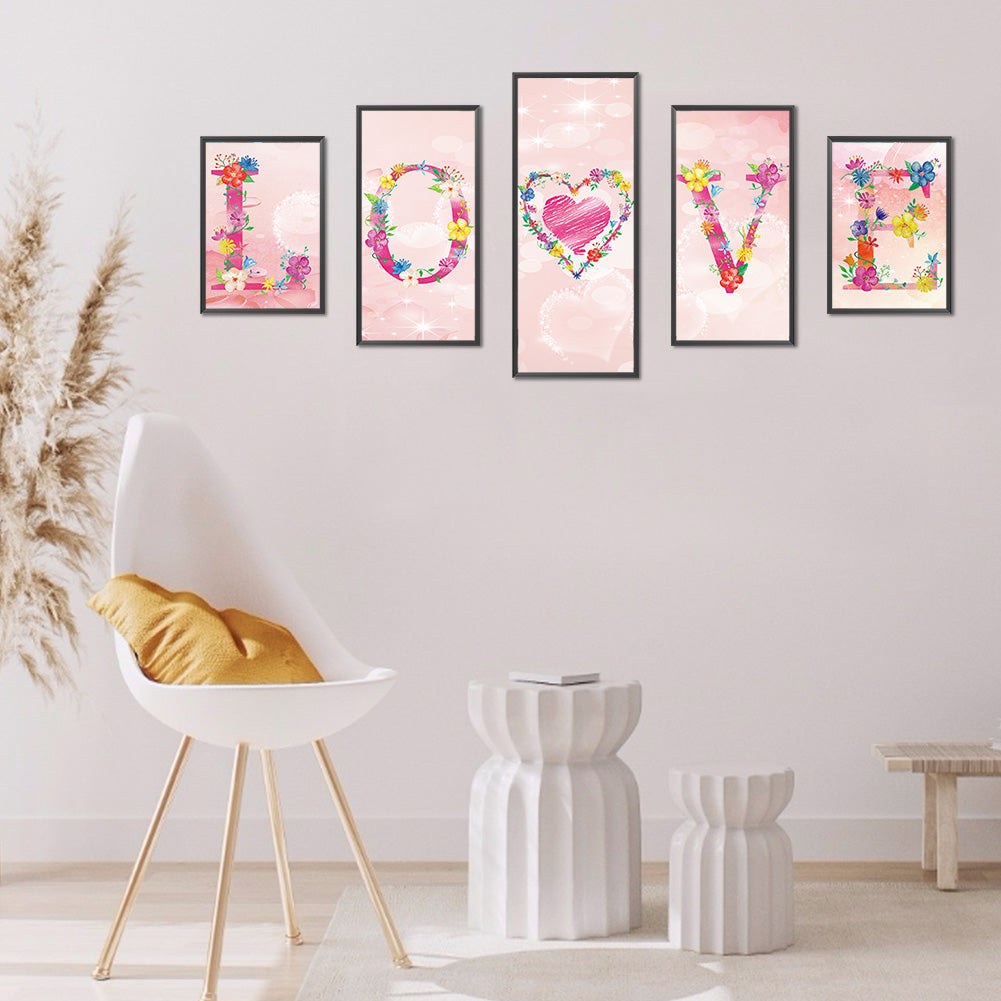 Love - Full Round Drill Diamond Painting 103*45CM