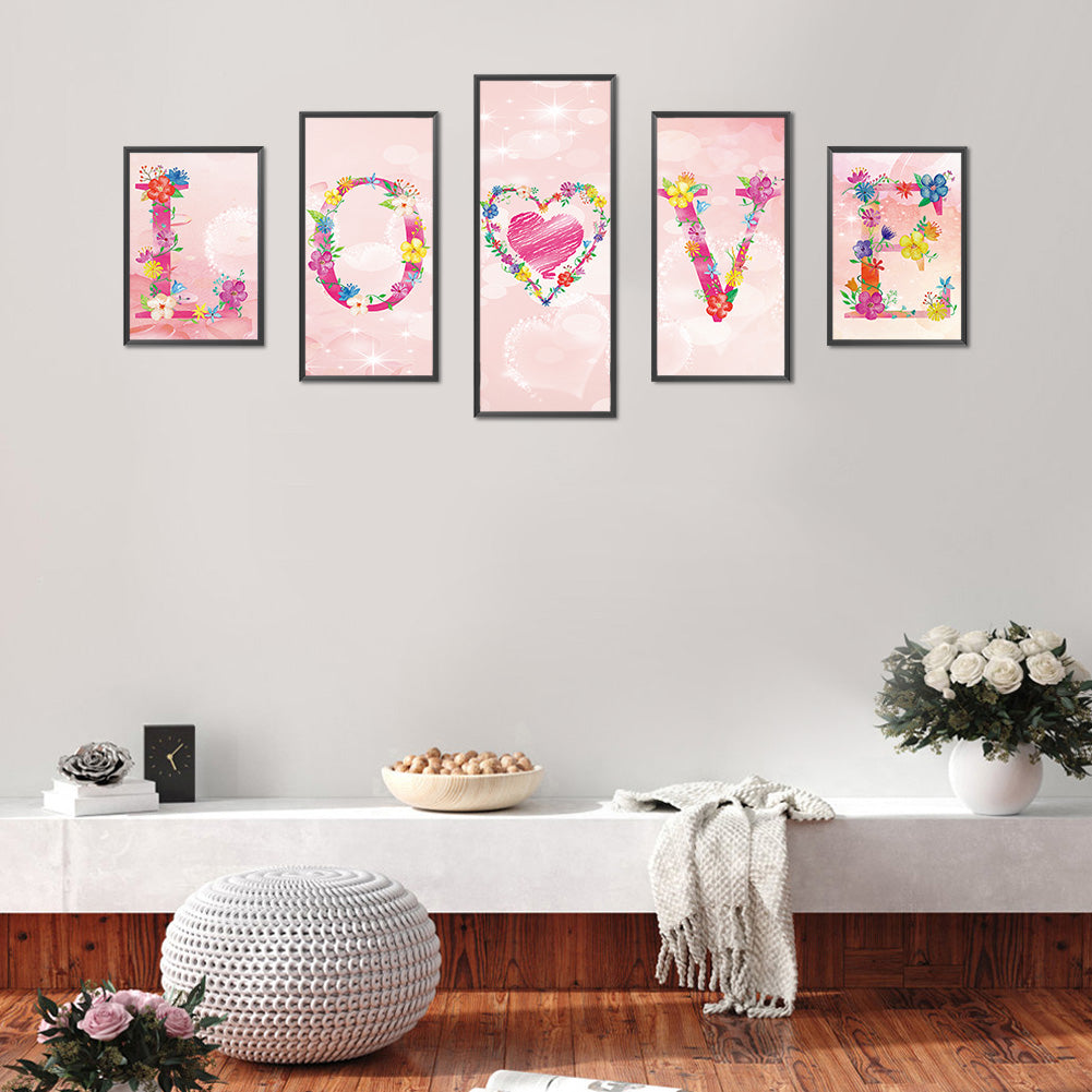 Love - Full Round Drill Diamond Painting 103*45CM