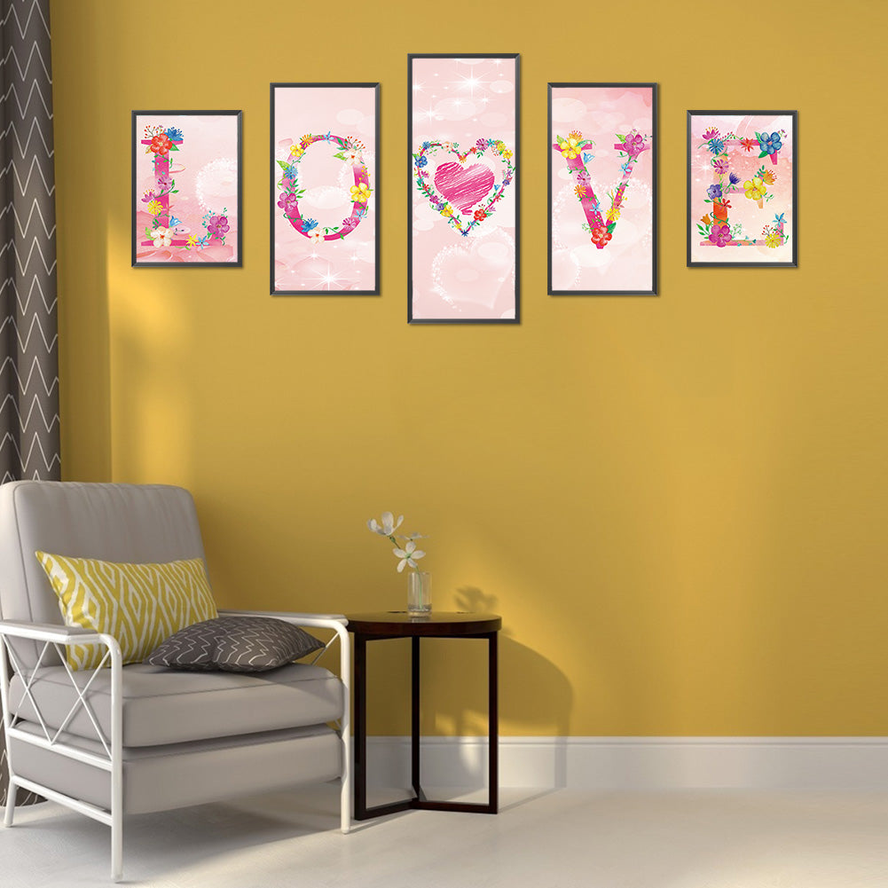 Love - Full Round Drill Diamond Painting 103*45CM