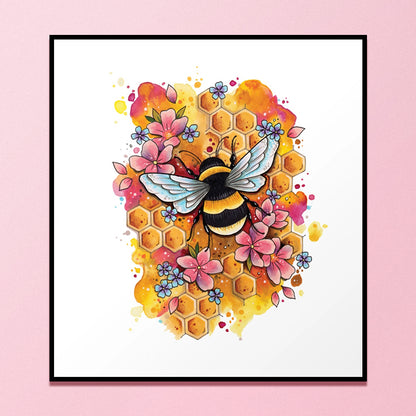 Honey Foraging - 11CT Counted Cross Stitch 35*40CM