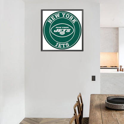 New York Jets Emblem - Full Round Drill Diamond Painting 40*40CM