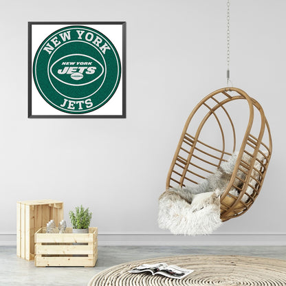 New York Jets Emblem - Full Round Drill Diamond Painting 40*40CM