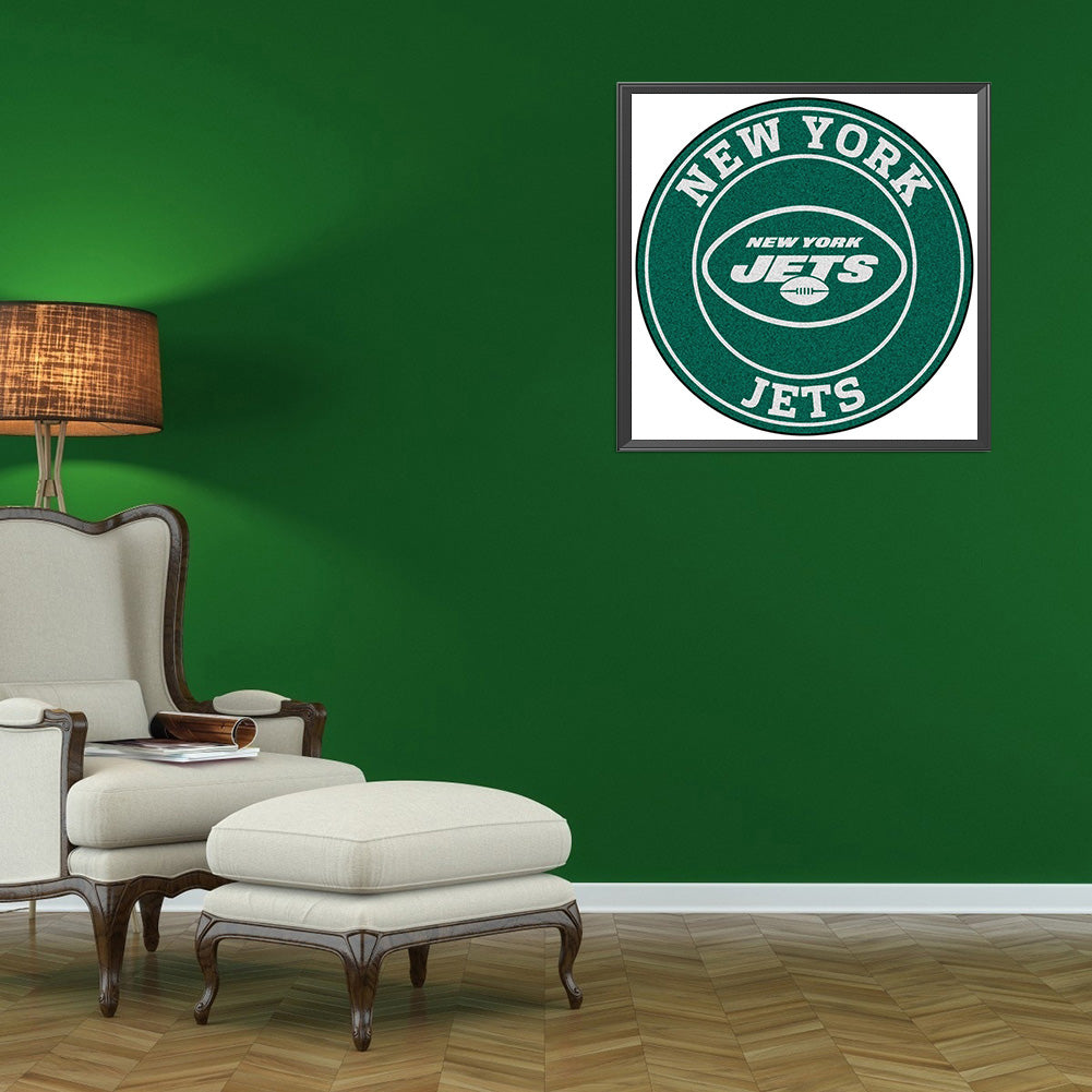 New York Jets Emblem - Full Round Drill Diamond Painting 40*40CM