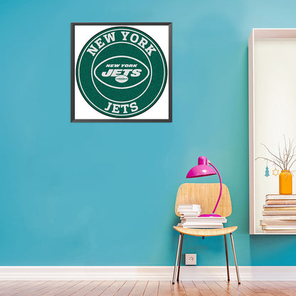 New York Jets Emblem - Full Round Drill Diamond Painting 40*40CM