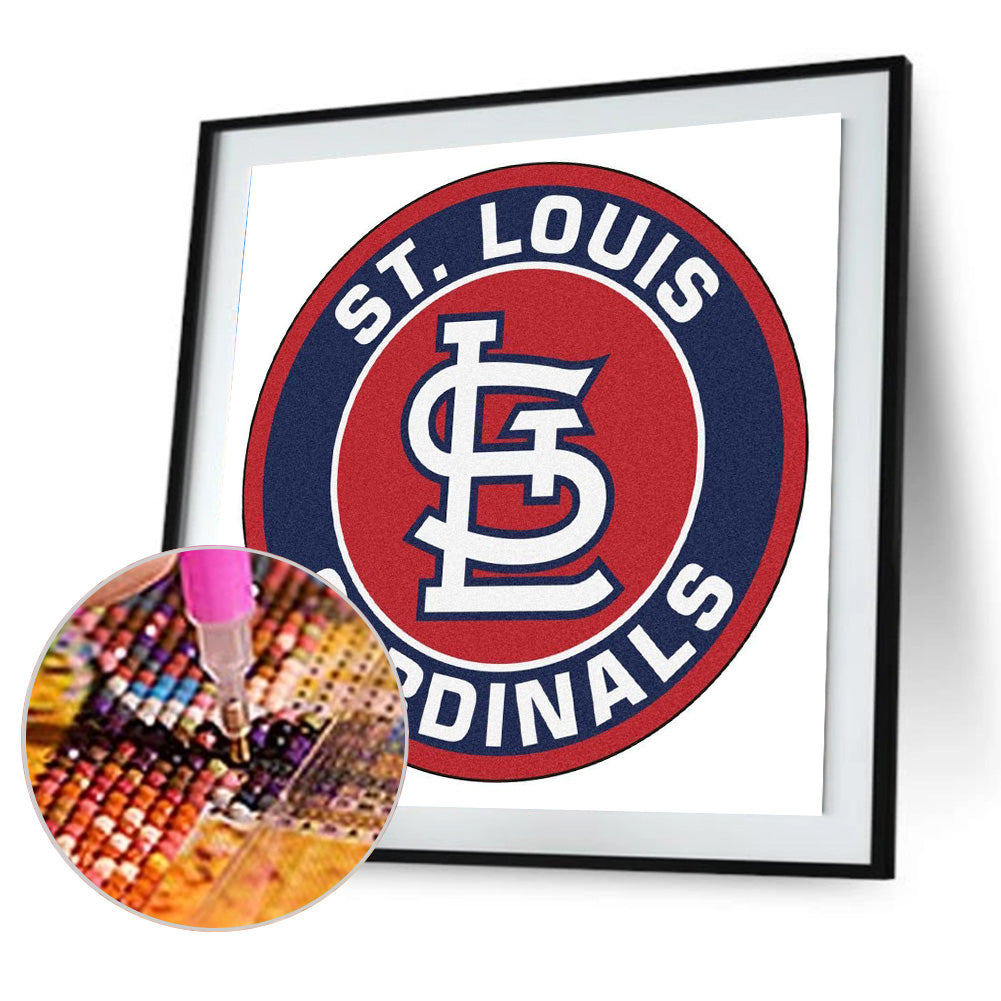St. Louis Cardinals Logo - Full Round Drill Diamond Painting 40*40CM