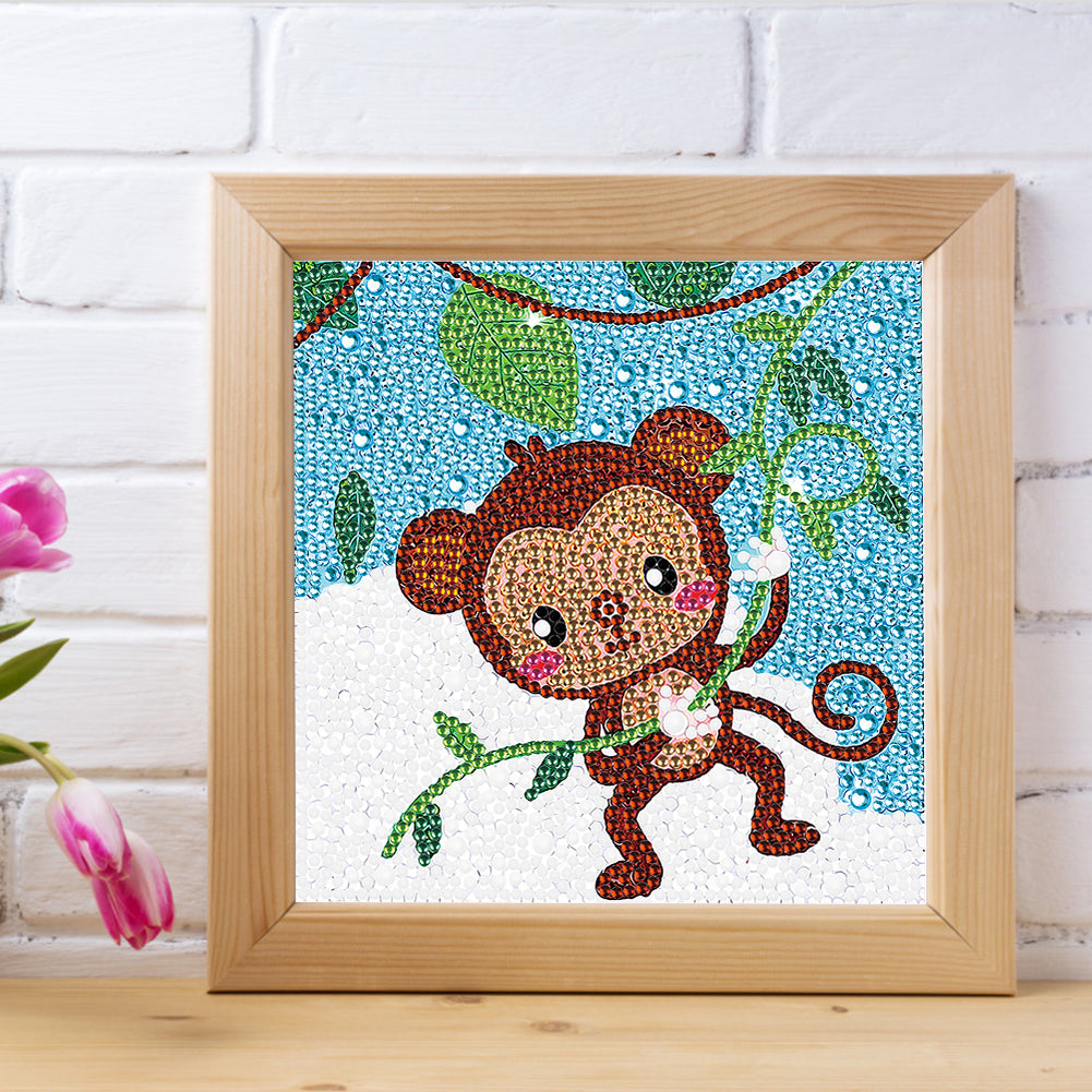 Little Monkey - Crystal Drill Diamond Paiting 18*18cm