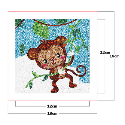 Little Monkey - Crystal Drill Diamond Paiting 18*18cm