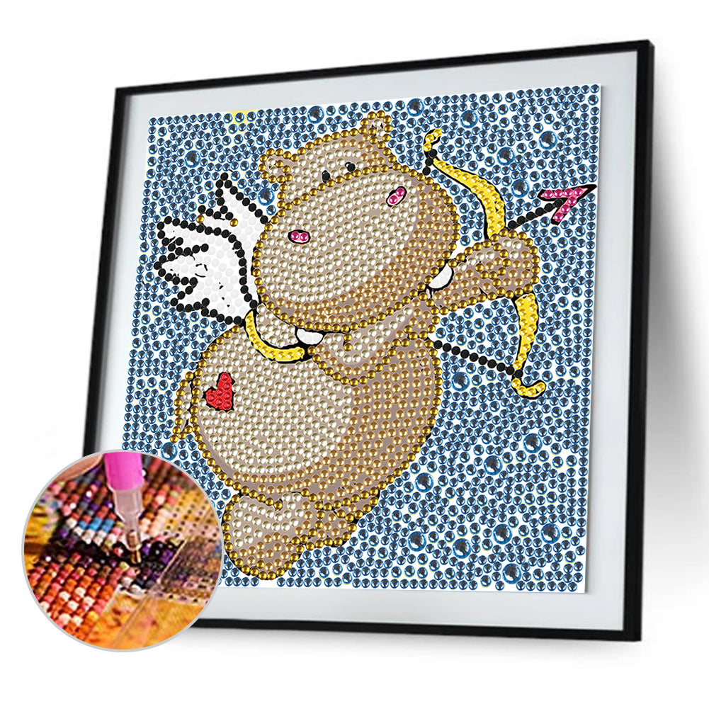 Hippo - Crystal Drill Diamond Paiting 18*18cm