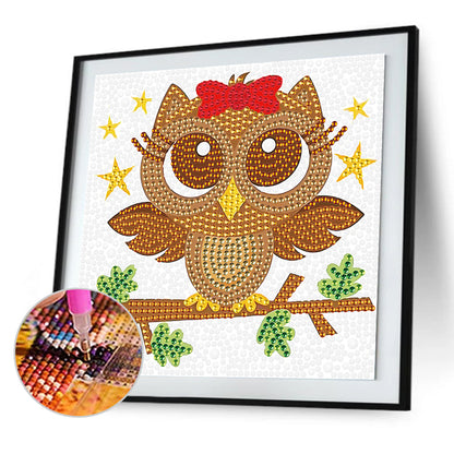 Owl - Crystal Drill Diamond Paiting 18*18cm