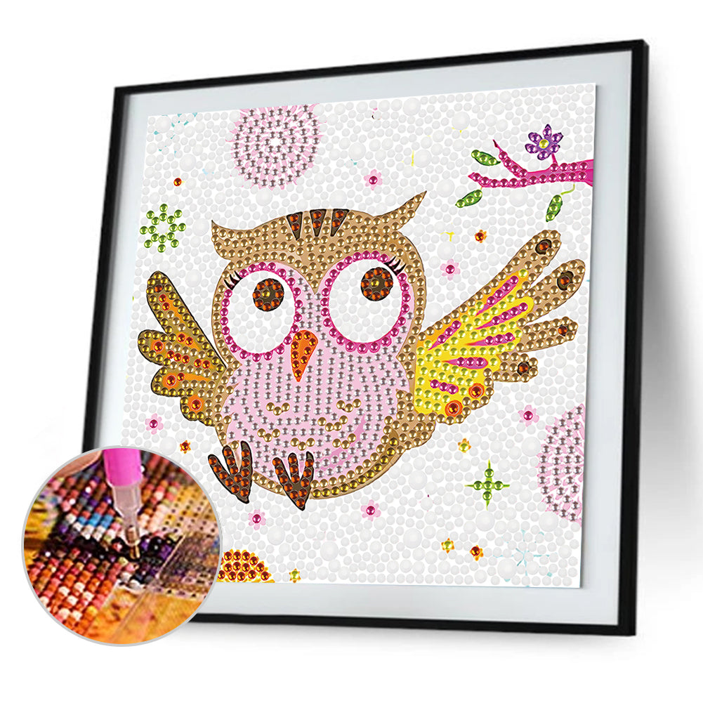 Owl - Crystal Drill Diamond Paiting 18*18cm