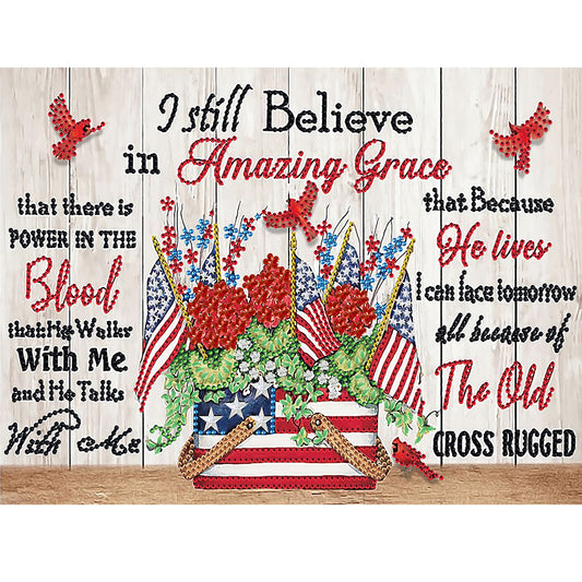 Flowers And Herbs In English - Special Shaped Drill Diamond Paiting 40*30cm