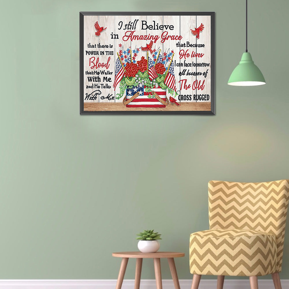 Flowers And Herbs In English - Special Shaped Drill Diamond Paiting 40*30cm