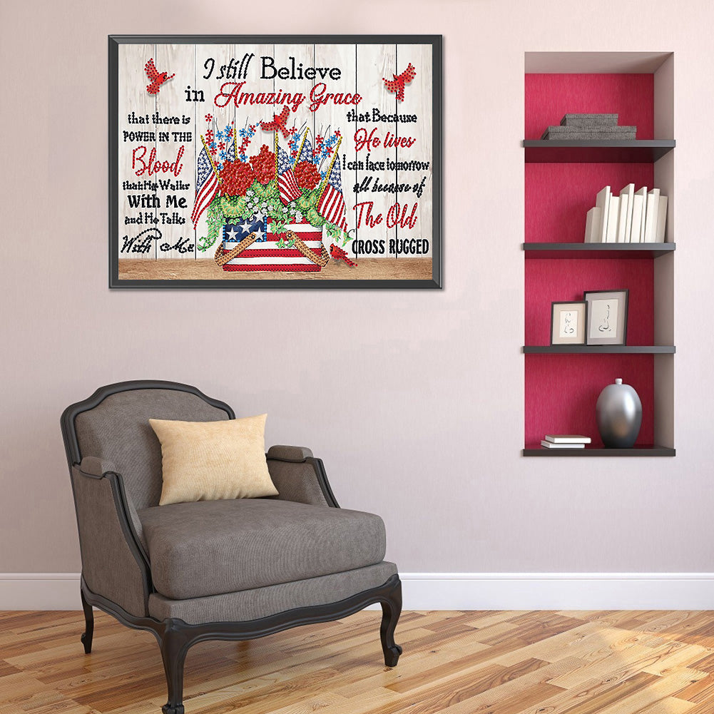 Flowers And Herbs In English - Special Shaped Drill Diamond Paiting 40*30cm