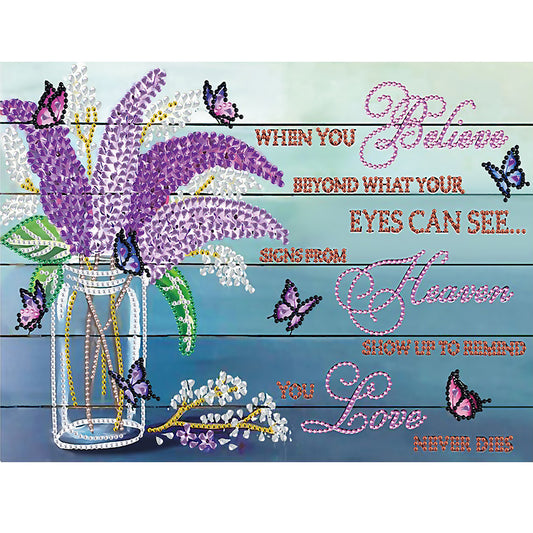 Flowers And Herbs In English - Special Shaped Drill Diamond Paiting 40*30cm