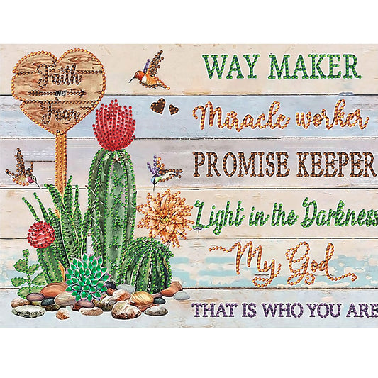 Flowers And Herbs In English - Special Shaped Drill Diamond Paiting 40*30cm