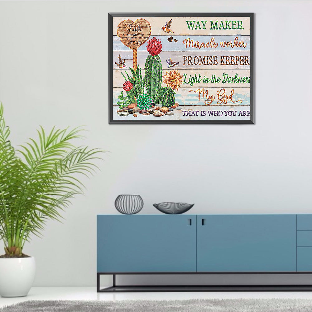 Flowers And Herbs In English - Special Shaped Drill Diamond Paiting 40*30cm
