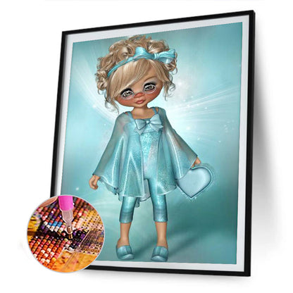 Cartoon Girl - Full Round Drill Diamond Painting 30*40CM