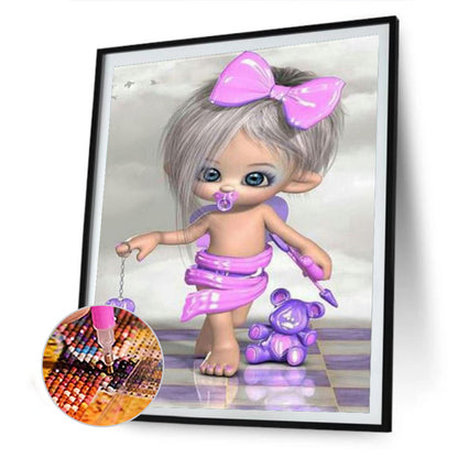 Cartoon Girl - Full Round Drill Diamond Painting 30*40CM