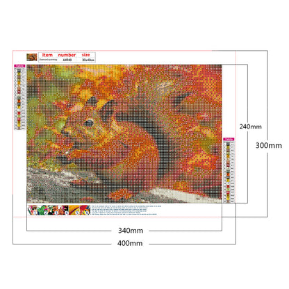 Squirrel - Full Round Drill Diamond Painting 40*30CM