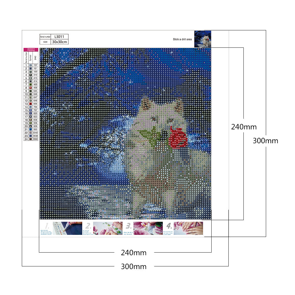 Wolf - Full Round Drill Diamond Painting 30*30CM
