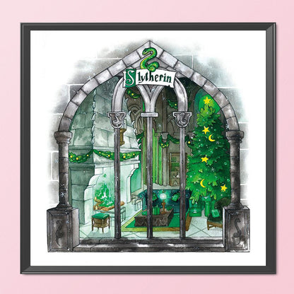 Harry Potter Christmas House - 11CT Counted Cross Stitch 50*50CM