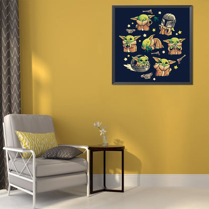 Star Wars - Yoda - 11CT Stamped Cross Stitch 50*50CM