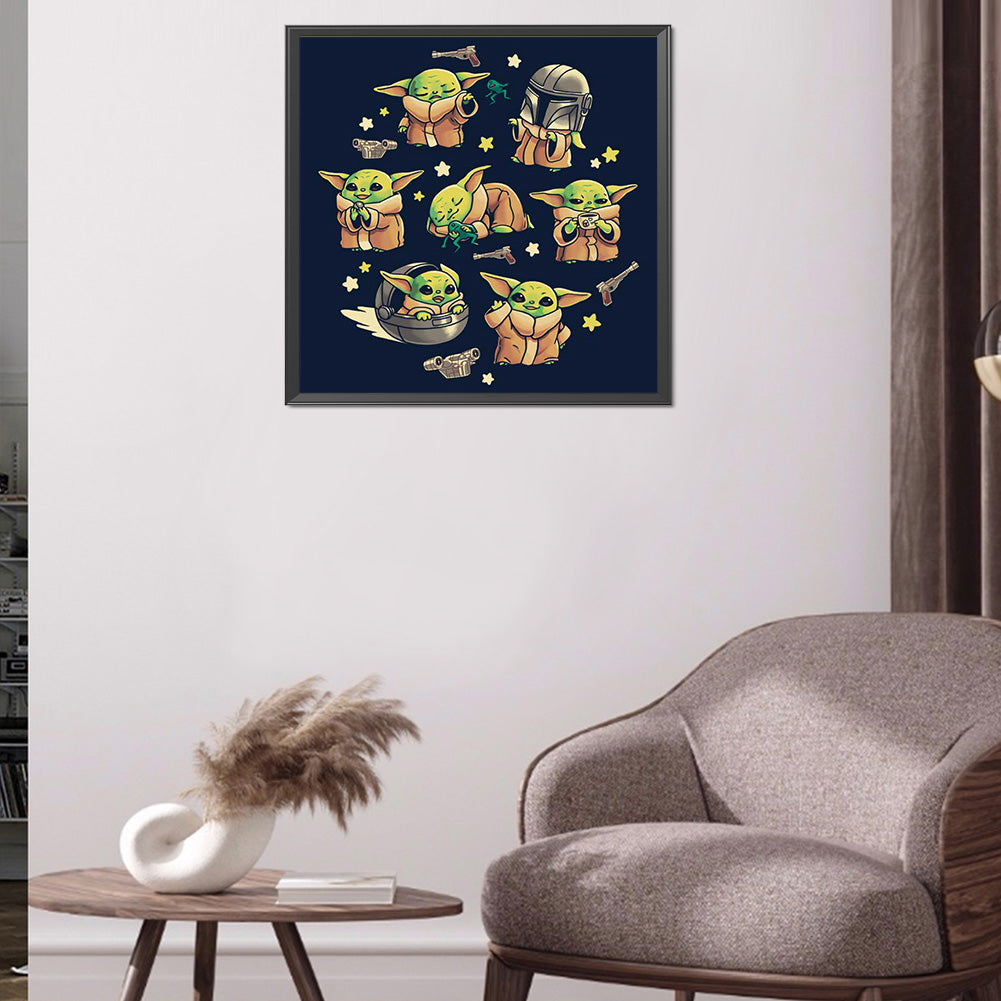 Star Wars - Yoda - 11CT Stamped Cross Stitch 50*50CM