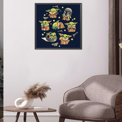 Star Wars - Yoda - 11CT Stamped Cross Stitch 50*50CM