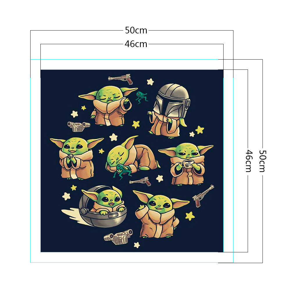 Star Wars - Yoda - 11CT Stamped Cross Stitch 50*50CM