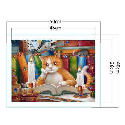 Cat - 11CT Stamped Cross Stitch 50*40CM