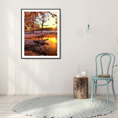 Sunset Snow - Full Square Drill Diamond Painting 40*50CM