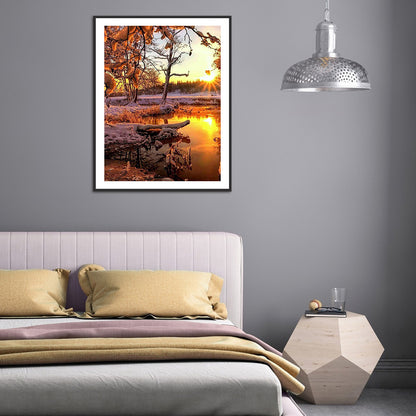 Sunset Snow - Full Square Drill Diamond Painting 40*50CM