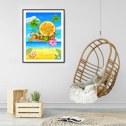 Seaside Beach - Full Square Drill Diamond Painting 50*60CM