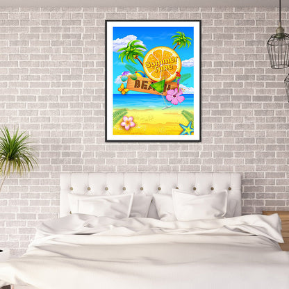 Seaside Beach - Full Square Drill Diamond Painting 50*60CM