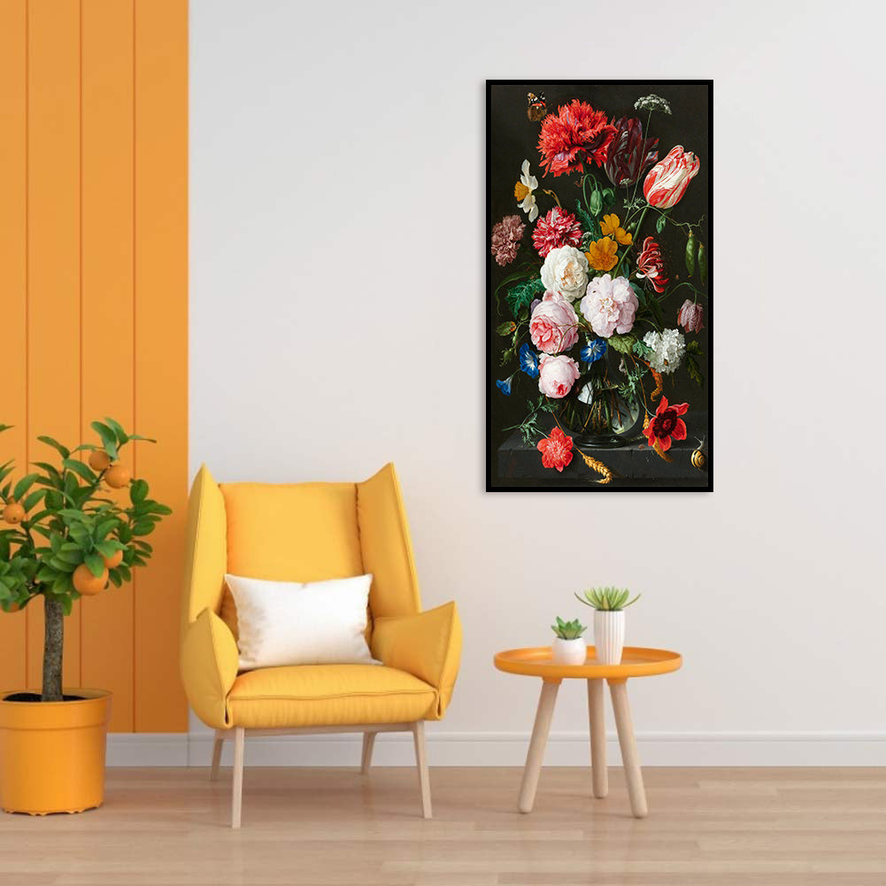 Various Flowers - 11CT Counted Cross Stitch 35*65CM