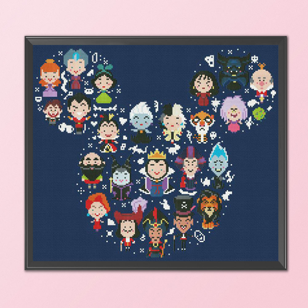 Cartoon Character - 11CT Stamped Cross Stitch 46*51CM