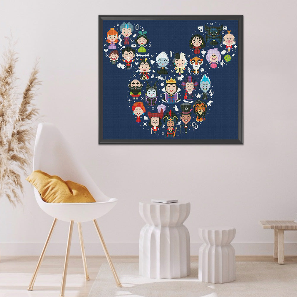 Cartoon Character - 11CT Stamped Cross Stitch 46*51CM