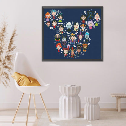 Cartoon Character - 11CT Stamped Cross Stitch 46*51CM