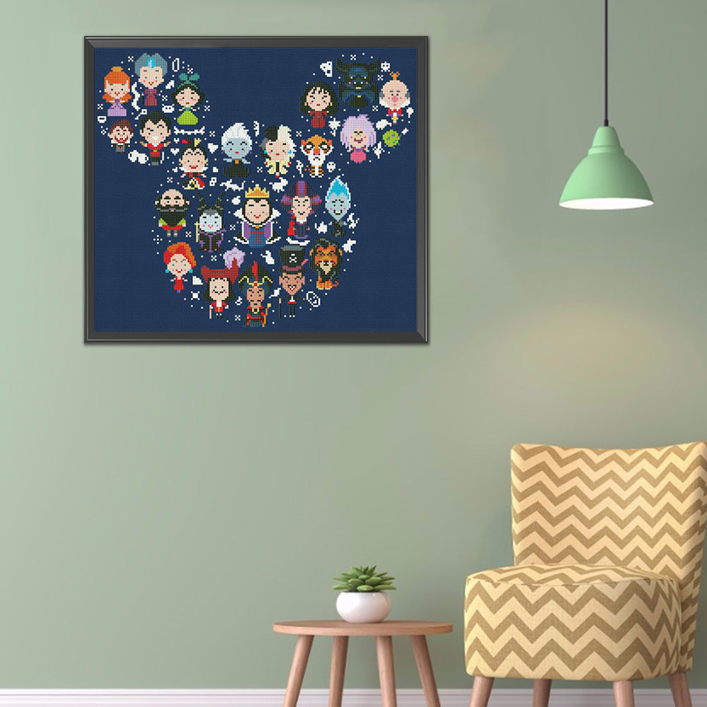 Cartoon Character - 11CT Stamped Cross Stitch 46*51CM