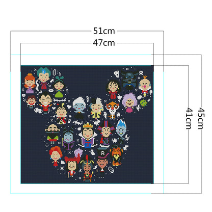 Cartoon Character - 11CT Stamped Cross Stitch 46*51CM