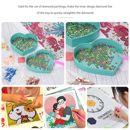 3pcs Plastic Diamond Painting Beading Plates Handwork Rhinestone Drill Tray